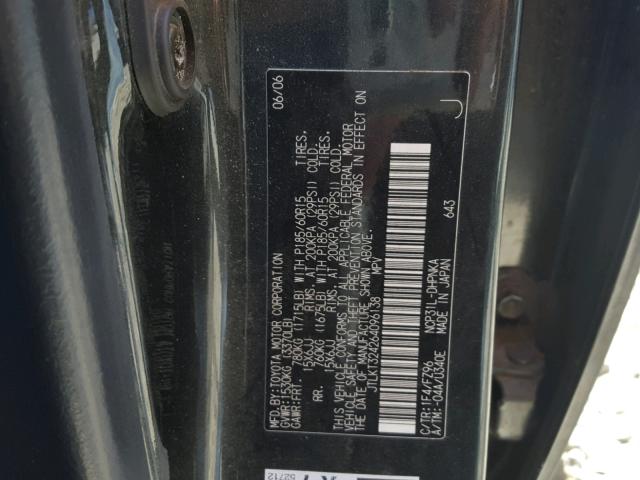 JTLKT324264096138 - 2006 TOYOTA SCION XB 黑色 照片 10