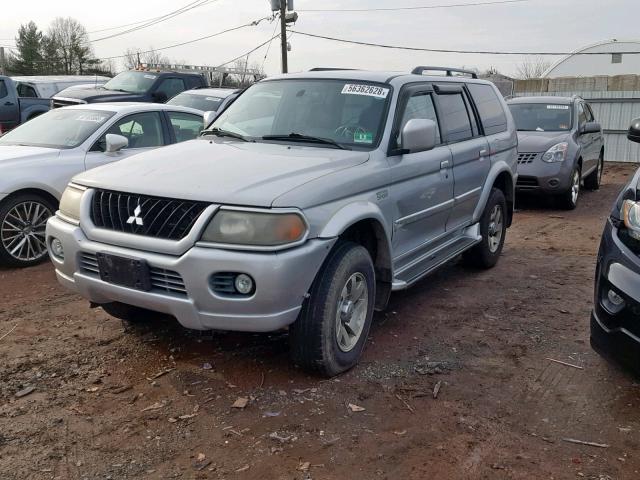 JA4LS41R02J019733 - 2002 MITSUBISHI MONTERO SP GRAY photo 2