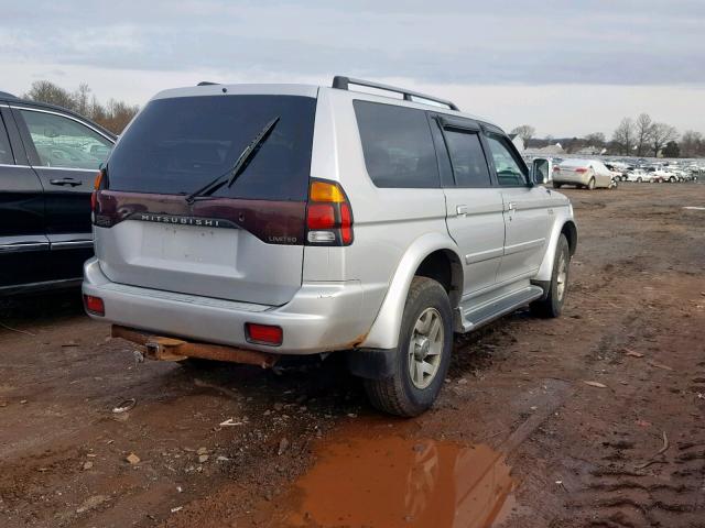 JA4LS41R02J019733 - 2002 MITSUBISHI MONTERO SP GRAY photo 4