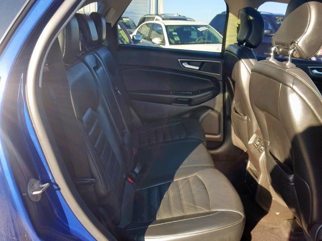 2FMTK4J92FBB71346 - 2015 FORD EDGE SEL BLUE photo 6