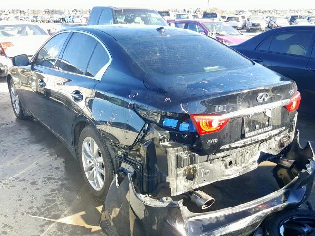 JN1BV7ARXFM414522 - 2015 INFINITI Q50 BASE BLACK photo 3