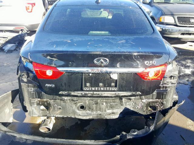 JN1BV7ARXFM414522 - 2015 INFINITI Q50 BASE BLACK photo 9