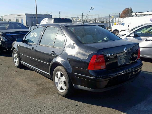 3VWSC29MXYM000238 - 2000 VOLKSWAGEN JETTA GLS BLACK photo 3