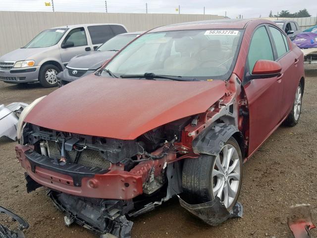 JM1BL1W53B1407736 - 2011 MAZDA 3 S RED photo 2