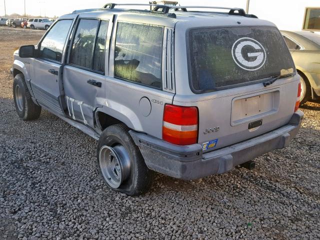 1J4GZ58S2SC531302 - 1995 JEEP GRAND CHER SILVER photo 3