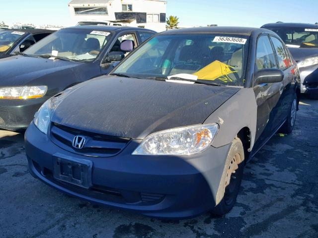 2HGES16345H624699 - 2005 HONDA CIVIC DX V BLACK photo 2