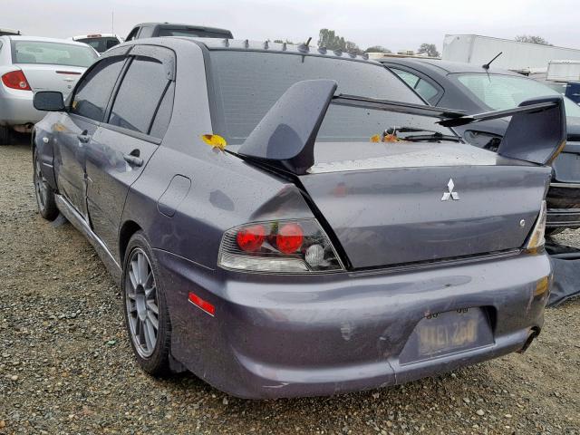 JA3AH86CX6U010788 - 2006 MITSUBISHI LANCER EVO GRAY photo 3