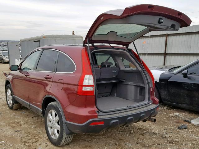 5J6RE48748L039728 - 2008 HONDA CR-V EXL MAROON photo 3