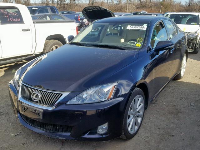 JTHCK262695029271 - 2009 LEXUS IS 250 BLUE photo 2