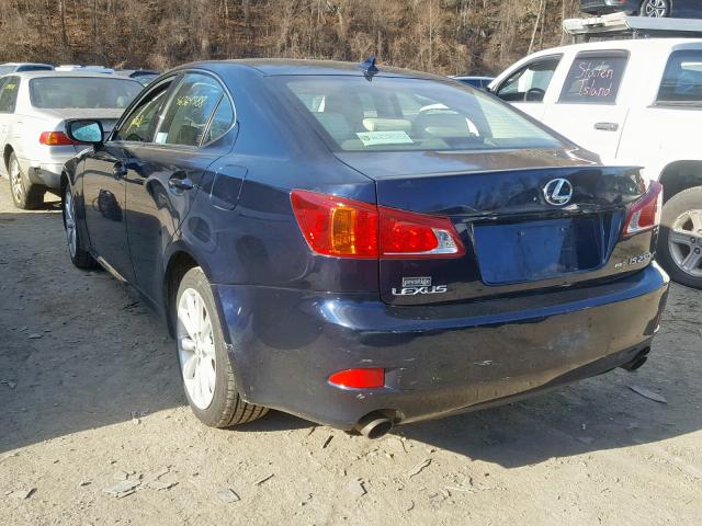 JTHCK262695029271 - 2009 LEXUS IS 250 BLUE photo 3