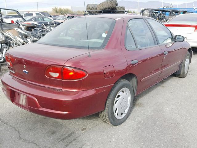 3G1JC52401S208469 - 2001 CHEVROLET CAVALIER B MAROON photo 4