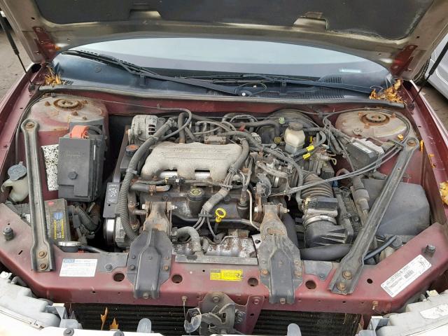 2G4WS52M4W1592724 - 1998 BUICK CENTURY CU MAROON photo 7