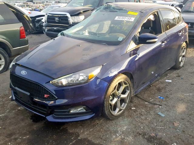 1FADP3L94HL310385 - 2017 FORD FOCUS ST BLUE photo 2