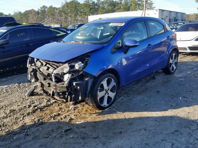 KNADN5A30D6135018 - 2013 KIA RIO EX BLUE photo 2