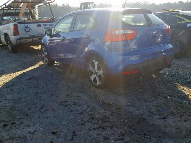 KNADN5A30D6135018 - 2013 KIA RIO EX BLUE photo 3