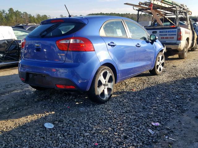 KNADN5A30D6135018 - 2013 KIA RIO EX BLUE photo 4