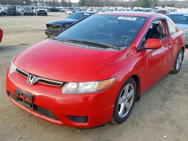 2HGFG12918H537069 - 2008 HONDA CIVIC EXL RED photo 2