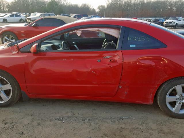 2HGFG12918H537069 - 2008 HONDA CIVIC EXL RED photo 9