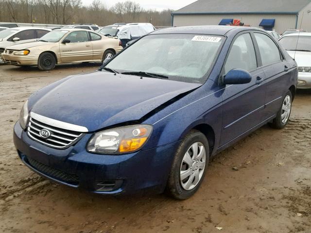 KNAFE221595635516 - 2009 KIA SPECTRA EX BLUE photo 2