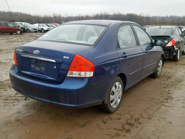 KNAFE221595635516 - 2009 KIA SPECTRA EX BLUE photo 4