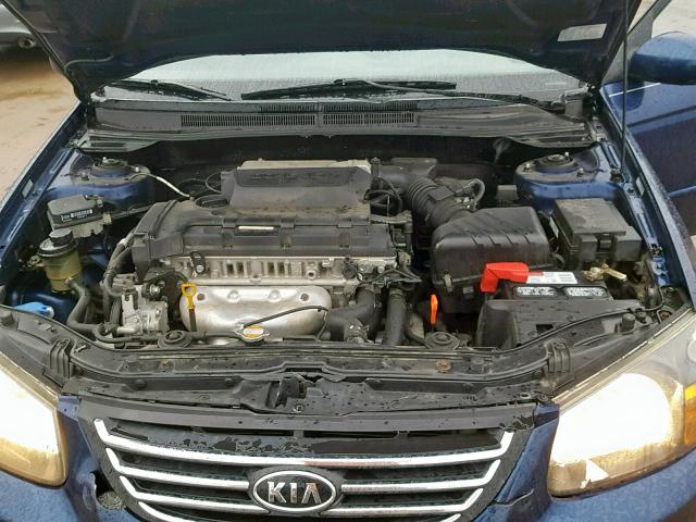 KNAFE221595635516 - 2009 KIA SPECTRA EX BLUE photo 7