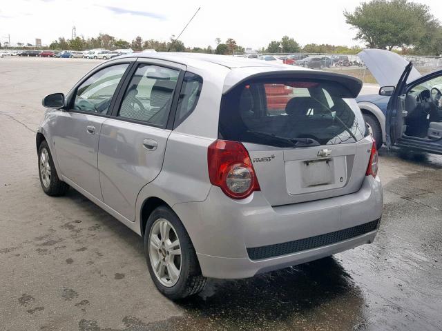 KL1TG66E69B327039 - 2009 CHEVROLET AVEO LT SILVER photo 3