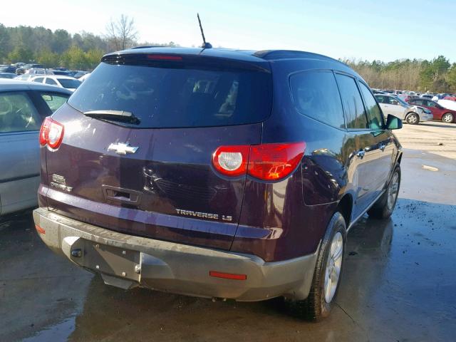 1GNER13D59S124385 - 2009 CHEVROLET TRAVERSE L MAROON photo 4