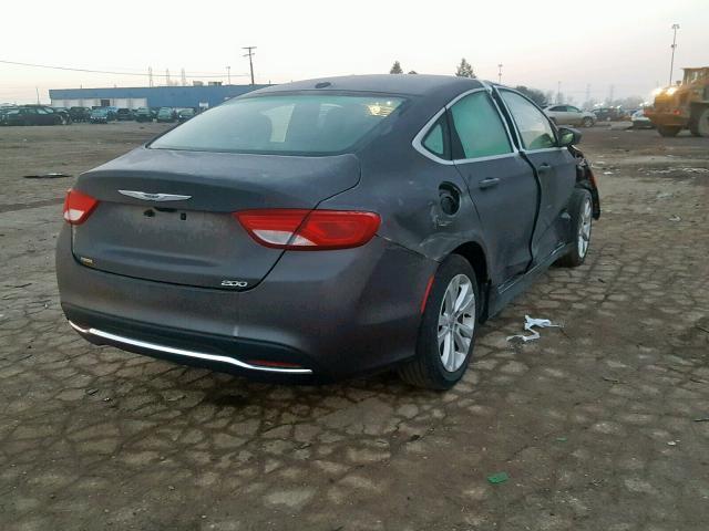 1C3CCCAB7GN159735 - 2016 CHRYSLER 200 LIMITE CHARCOAL photo 4