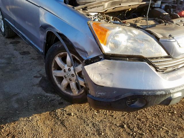 JHLRE48778C015609 - 2008 HONDA CR-V EXL BLUE photo 9