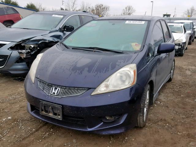 JHMGE88449S063589 - 2009 HONDA FIT SPORT BLUE photo 2