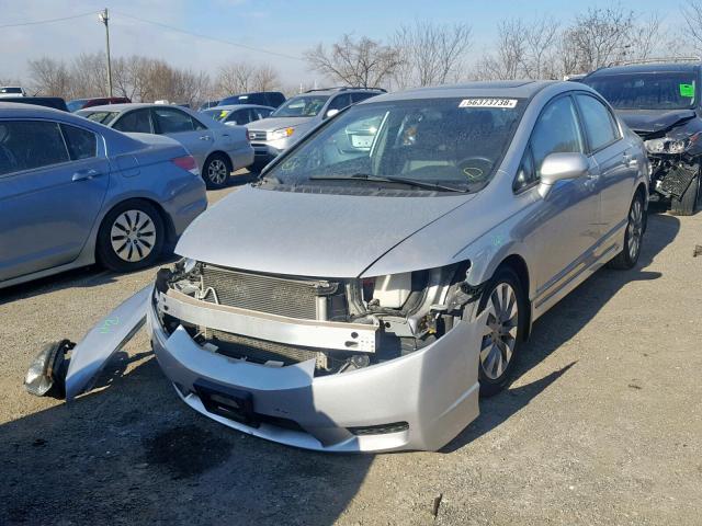 2HGFA1F91BH522834 - 2011 HONDA CIVIC EXL SILVER photo 2