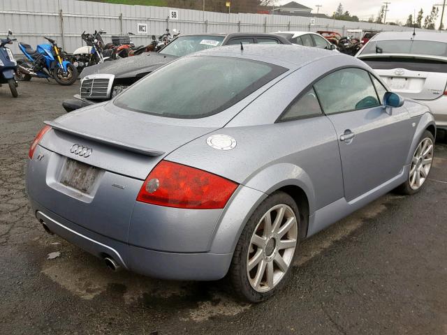 TRUWT28N621024514 - 2002 AUDI TT QUATTRO GRAY photo 4