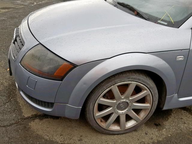 TRUWT28N621024514 - 2002 AUDI TT QUATTRO GRAY photo 9