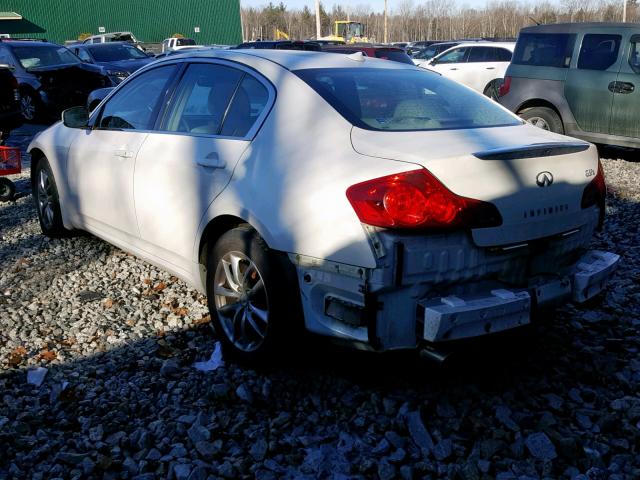 JNKCV61F59M358767 - 2009 INFINITI G37 WHITE photo 3