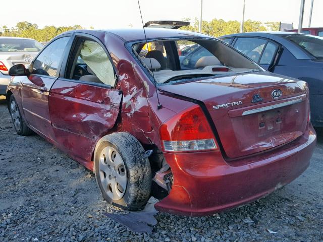 KNAFE121X85547487 - 2008 KIA SPECTRA EX RED photo 3