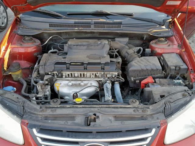 KNAFE121X85547487 - 2008 KIA SPECTRA EX RED photo 7