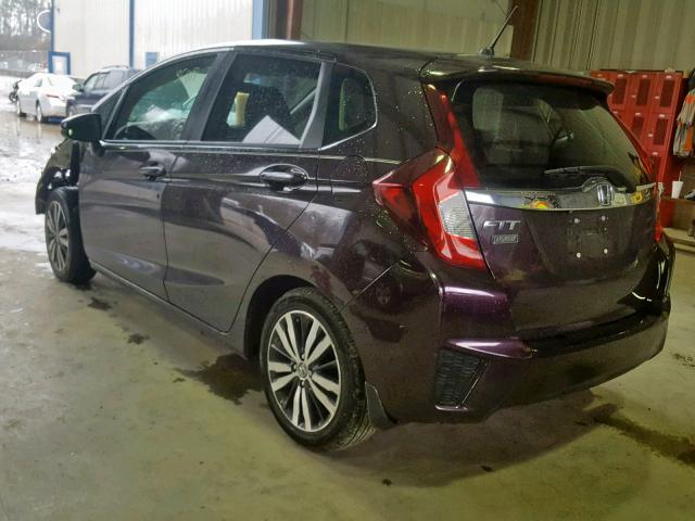 3HGGK5H83FM737930 - 2015 HONDA FIT EX PURPLE photo 3