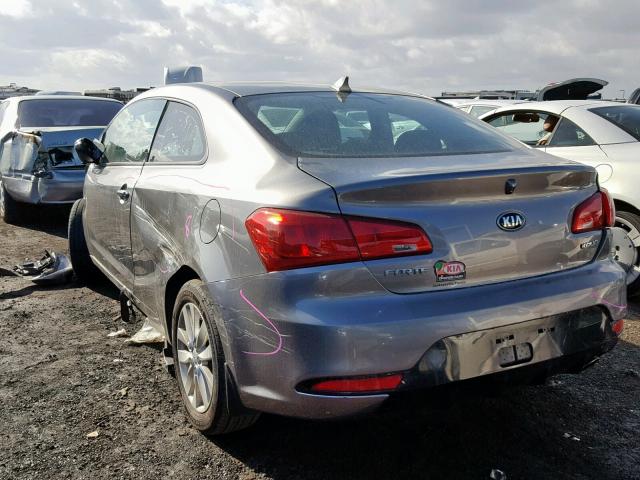 KNAFX6A89E5236943 - 2014 KIA FORTE EX GRAY photo 3