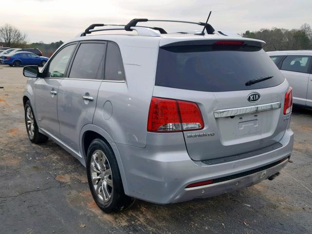 5XYKWDA20CG212233 - 2012 KIA SORENTO SX SILVER photo 3