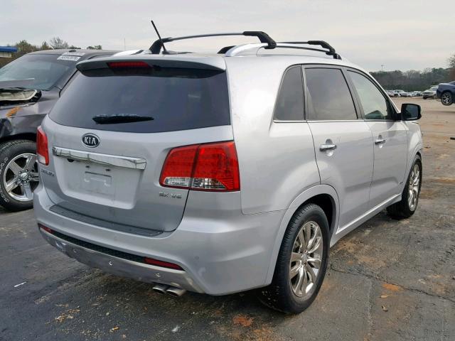 5XYKWDA20CG212233 - 2012 KIA SORENTO SX SILVER photo 4