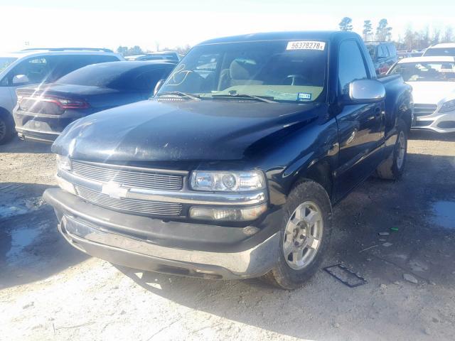 1GCEC14V51Z224998 - 2001 CHEVROLET SILVERADO BLACK photo 2