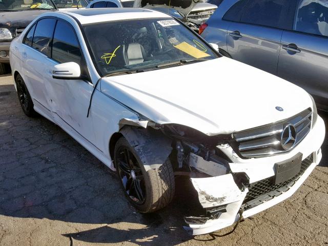 WDDGF4HB1EG237028 - 2014 MERCEDES-BENZ C 250 WHITE photo 1