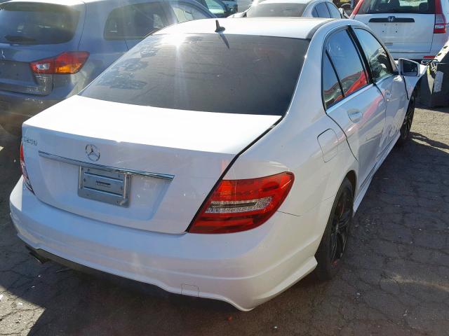 WDDGF4HB1EG237028 - 2014 MERCEDES-BENZ C 250 WHITE photo 4