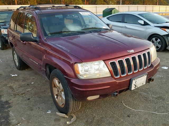 1J4GW58N71C643661 - 2001 JEEP GRAND CHER MAROON photo 1