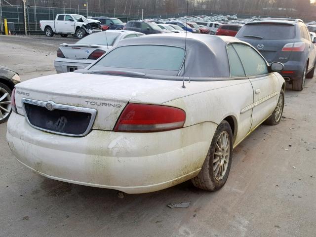 1C3EL55R74N321712 - 2004 CHRYSLER SEBRING LX WHITE photo 4