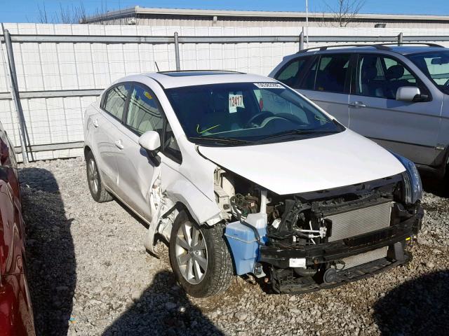 KNADN4A37D6175753 - 2013 KIA RIO EX WHITE photo 1