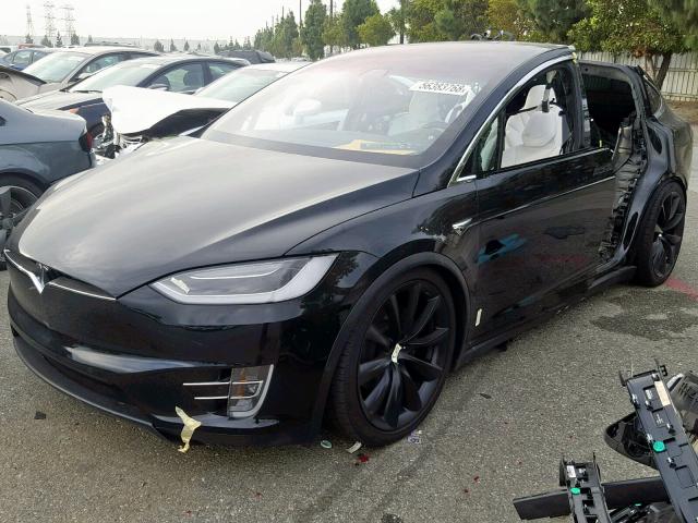 5YJXCBE2XHF065351 - 2017 TESLA MODEL X BLACK photo 2