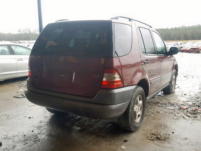 4JGAB54E3XA108856 - 1999 MERCEDES-BENZ ML 320 BURGUNDY photo 4