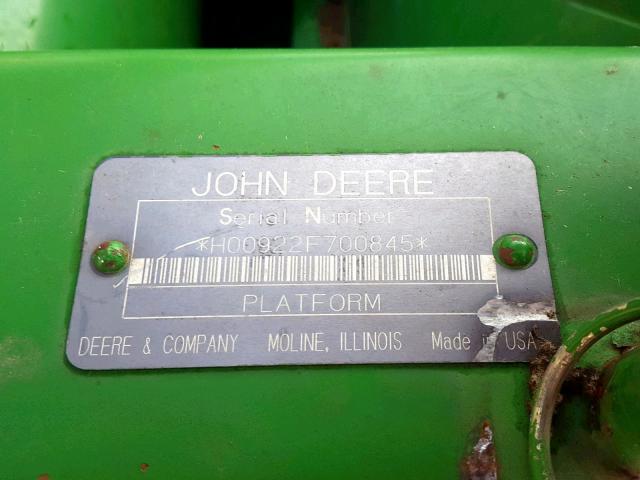 H00922F700845 - 1998 JOHN DEERE GREEN photo 10