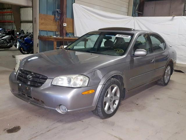 JN1CA31A91T103908 - 2001 NISSAN MAXIMA GXE GRAY photo 2